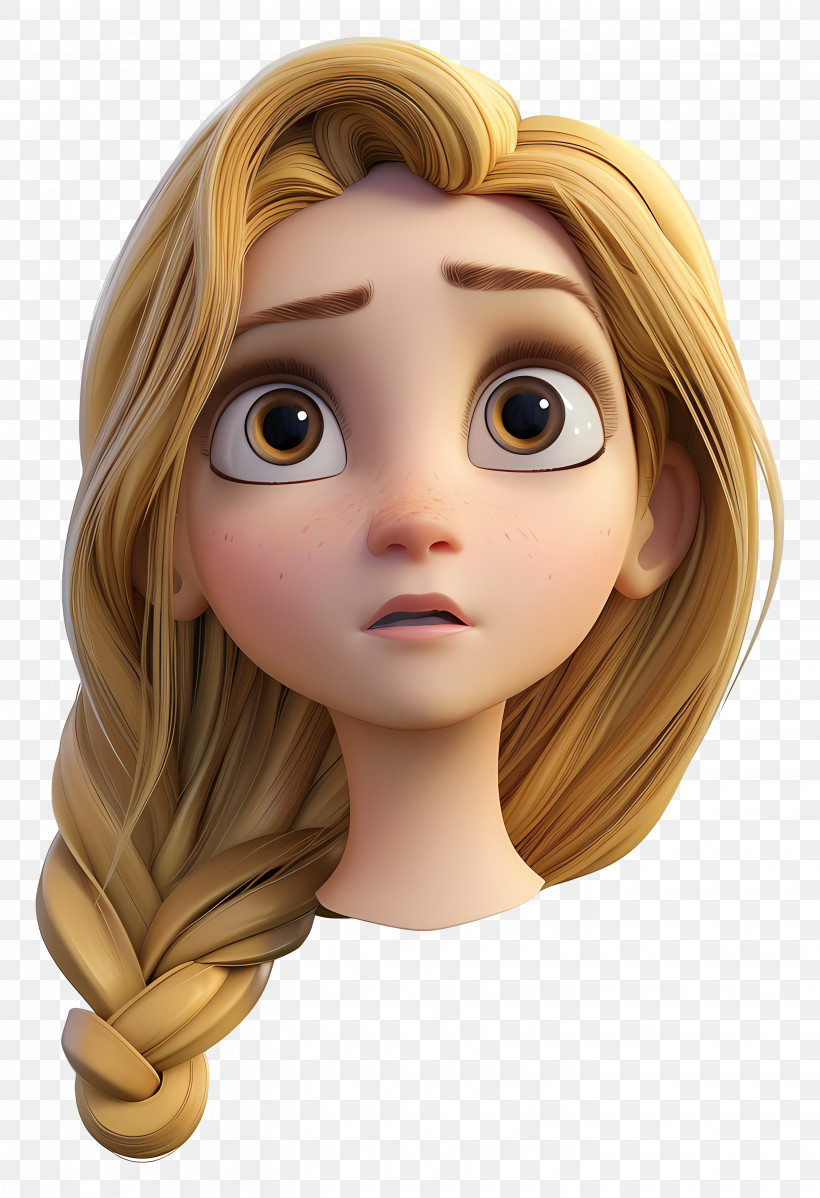 Rapunzel Princess Blonde Animated Character With Braided Hair Png X Px D Animation