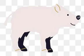 Icon - White Pig Standing PNG