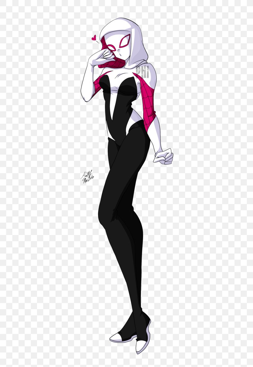 Spider-Woman (Gwen Stacy) Spider-Man Spider-Verse Dr. Otto Octavius, PNG, 400x1187px, Watercolor, Cartoon, Flower, Frame, Heart Download Free