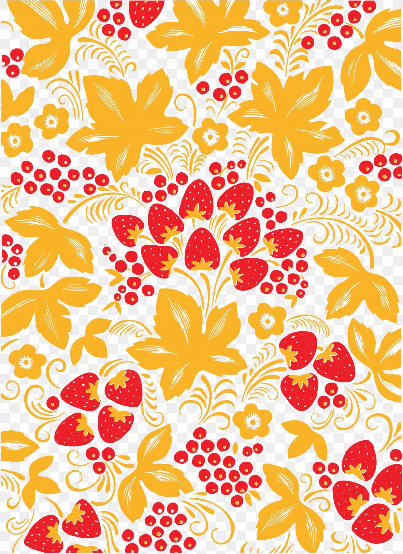 Strawberry Floral Design Ornament Khokhloma, PNG, 4526x6220px, Strawberry, Area, Art, Berry, Dessert Download Free