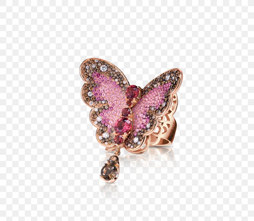 Butterfly Brooch Jewellery Ring Gemstone, PNG, 500x714px, Butterfly, Brooch, Clothing Accessories, Diamond, Estate Jewelry Download Free