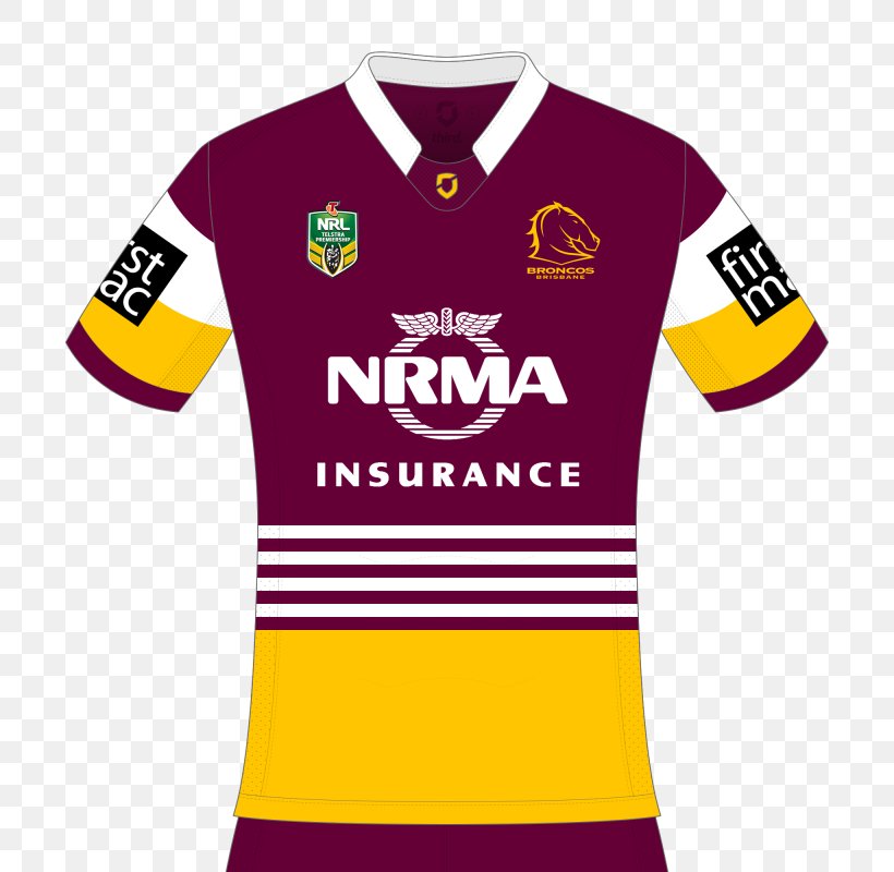 2018 Brisbane Broncos Season T-shirt National Rugby League Jersey, PNG, 800x800px, 2018 Brisbane Broncos Season, Brisbane Broncos, Active Shirt, Brand, Brisbane Download Free