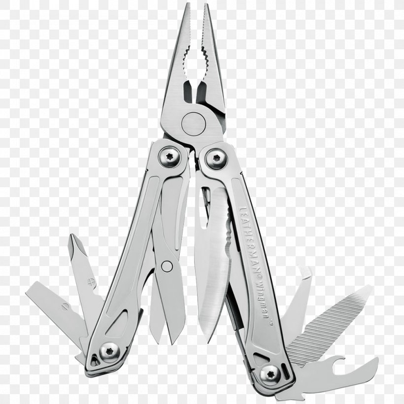 Multi-function Tools & Knives Leatherman Knife Wingman, PNG, 1000x1000px, Multifunction Tools Knives, Black And White, Camping, Campsite, Case Download Free