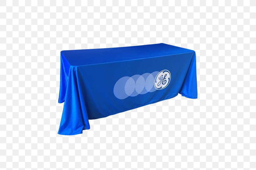 Tablecloth Trade Show Display Printing Textile, PNG, 500x546px, Table, Banner, Blue, Canopy, Cobalt Blue Download Free