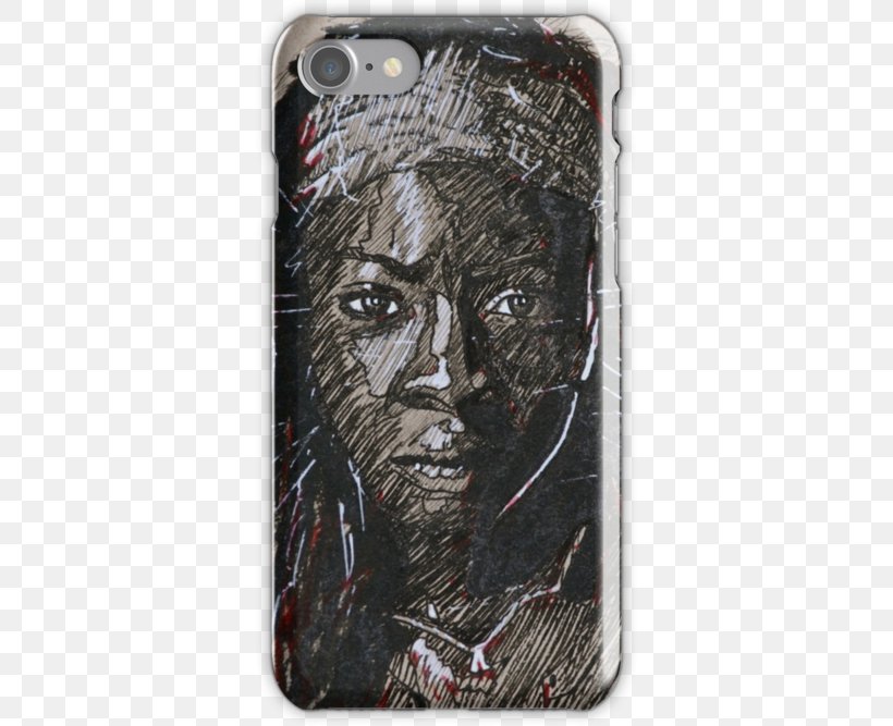 The Walking Dead: Michonne Mobile Phone Accessories Redbubble Font, PNG, 500x667px, Walking Dead Michonne, Iphone, Michonne, Mobile Phone Accessories, Mobile Phone Case Download Free