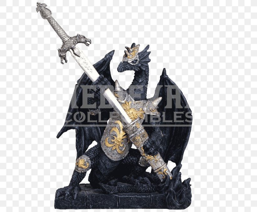 Dragon Sword Statue Sculpture Figurine, PNG, 677x677px, Dragon, Action Figure, Fairy, Fantasy, Figurine Download Free