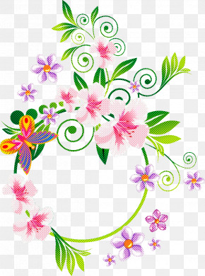 Lily Round Frame Lily Frame Floral Frame PNG