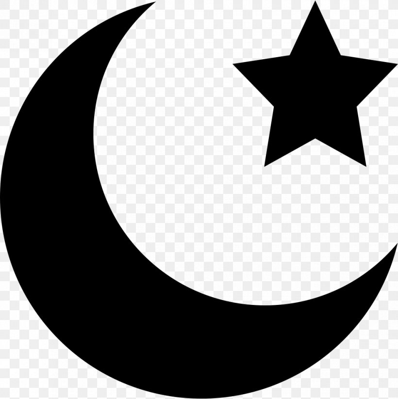 Moon Star And Crescent Lunar Phase, PNG, 980x984px, Moon, Black, Black And White, Crescent, Full Moon Download Free