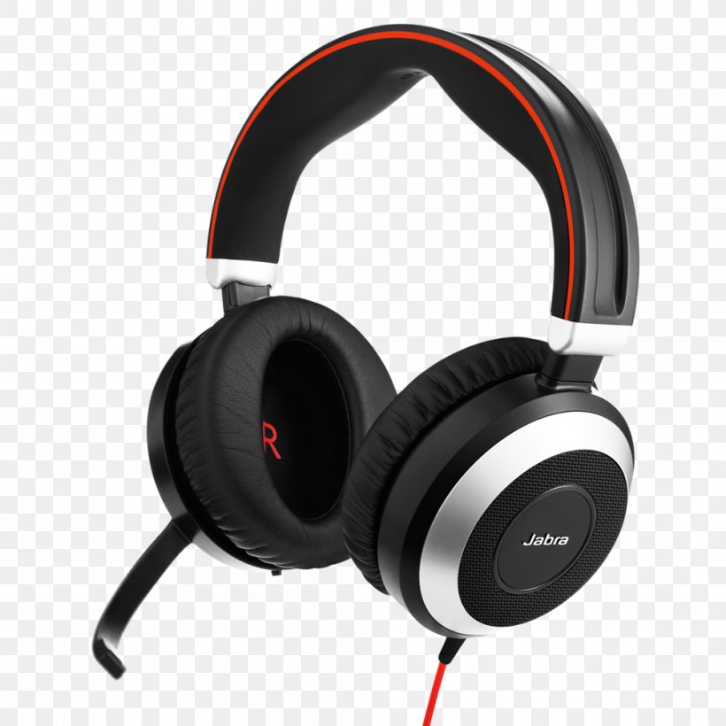 Noise-cancelling Headphones Headset Jabra Evolve 80 MS Stereo Jabra Evolve 40, PNG, 1000x1000px, Headphones, Active Noise Control, Audio, Audio Equipment, Electronic Device Download Free