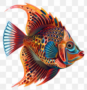 Tropical Fish - Bright And Colorful Fish Illustration PNG