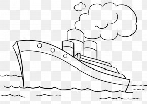 Ship Drawing Clip - Drawing Ship Image Painting Sketch PNG