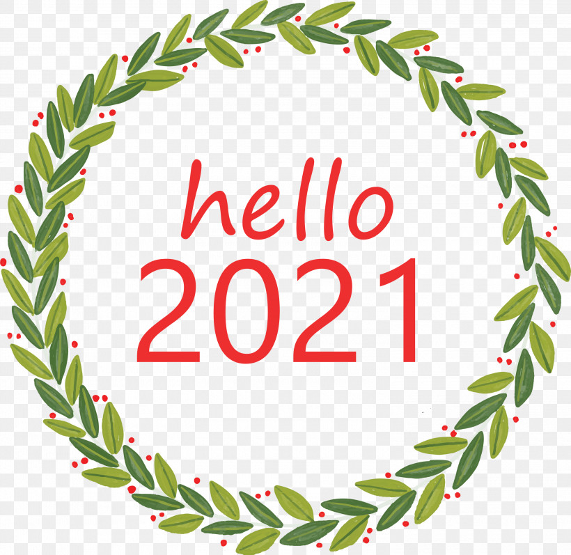 Hello 2021 Happy New Year, PNG, 3000x2918px, Hello 2021, Christmas Day, Christmas Ornament, Christmas Tree, Happy New Year Download Free