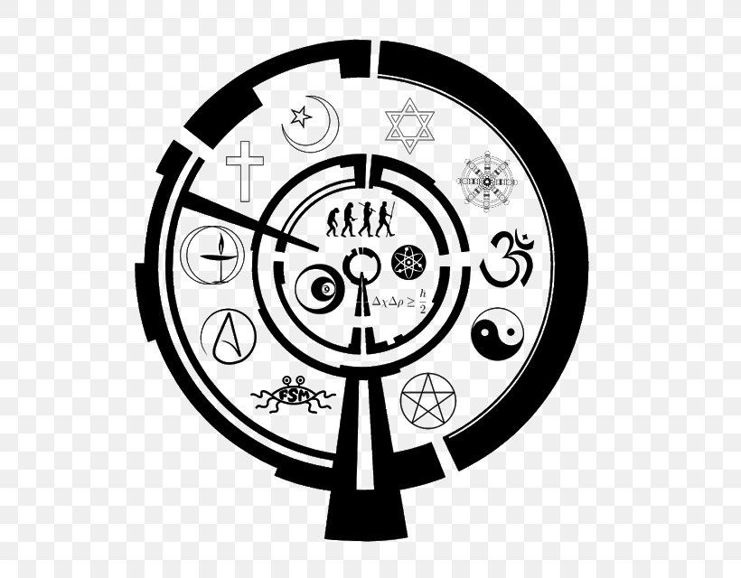 Omnism Religion Symbol Belief Truth, PNG, 627x640px, Omnism, Belief, Black And White, Christianity, Clock Download Free