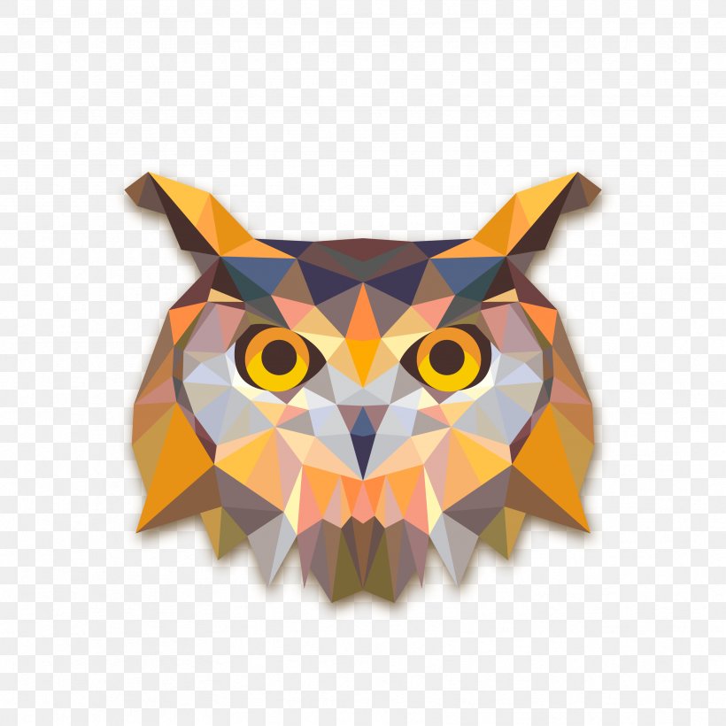 Owl Geometry Triangle, PNG, 3333x3333px, Owl, Animal, Art, Beak, Bird Download Free