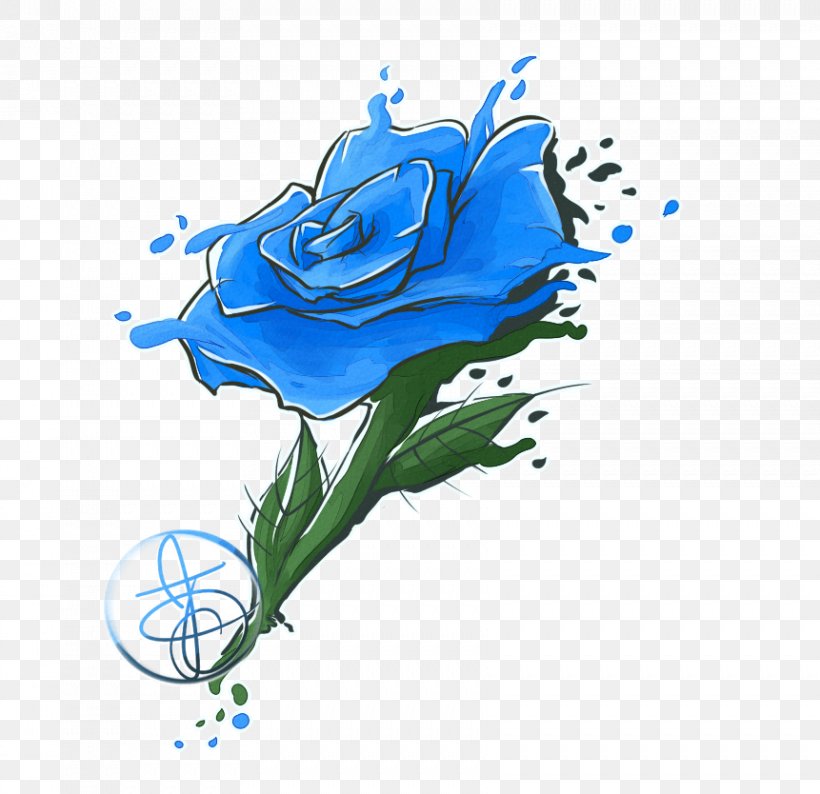 Blue Rose Garden Roses Floral Design Illustration, PNG, 861x834px, Blue Rose, Art, Blue, Computer, Cut Flowers Download Free