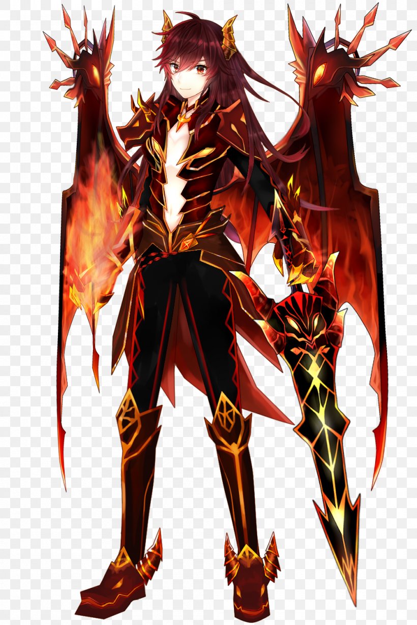 Elsword Elesis Kushia Demon, PNG, 1000x1500px, Elsword, Armour, Cartoon, Costume, Costume Design Download Free