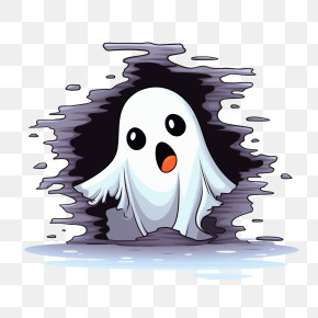 Ghost - Spooky Cartoon Ghost PNG