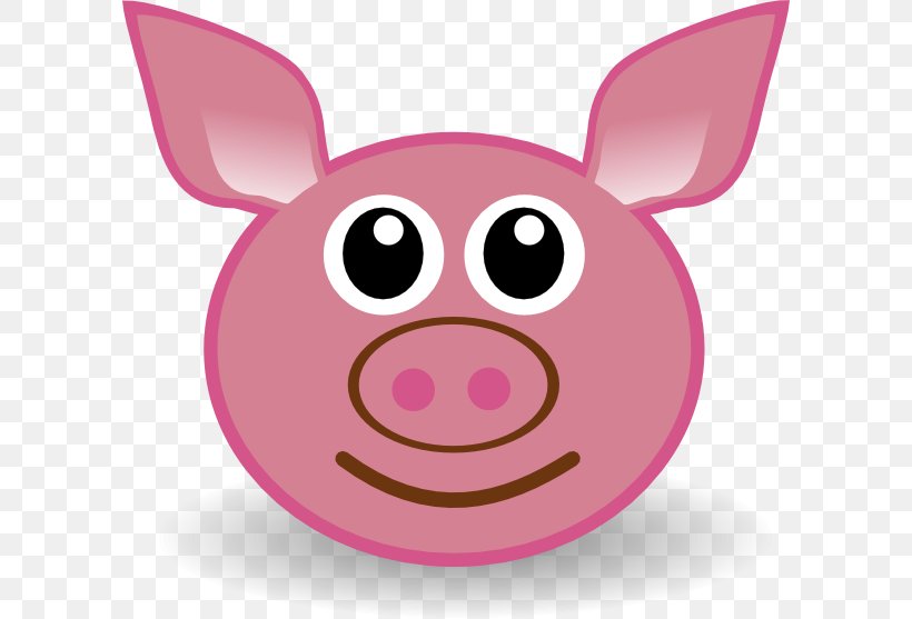 Pigs Ear Face Clip Art, PNG, 600x557px, Pig, Cartoon, Cuteness, Drawing, Face Download Free