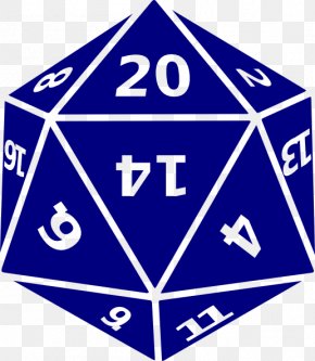 Dungeons & Dragons D20 System Regular Icosahedron Dice Vector