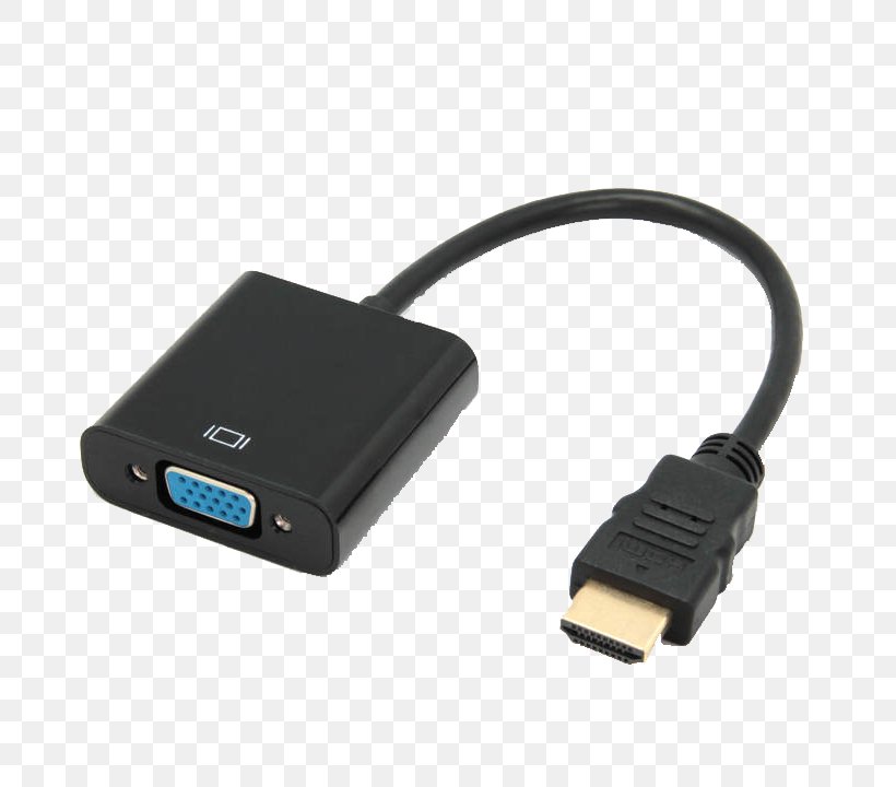 Laptop VGA Connector HDMI Adapter Computer Monitors, PNG, 720x720px, Laptop, Adapter, Cable, Computer, Computer Monitors Download Free