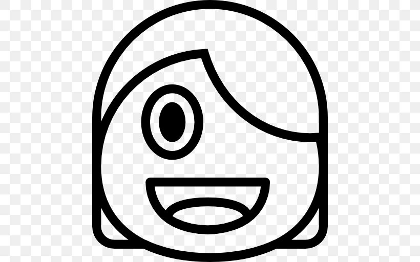 Smiley Face Emoticon, PNG, 512x512px, Smiley, Area, Black, Black And White, Emoji Download Free