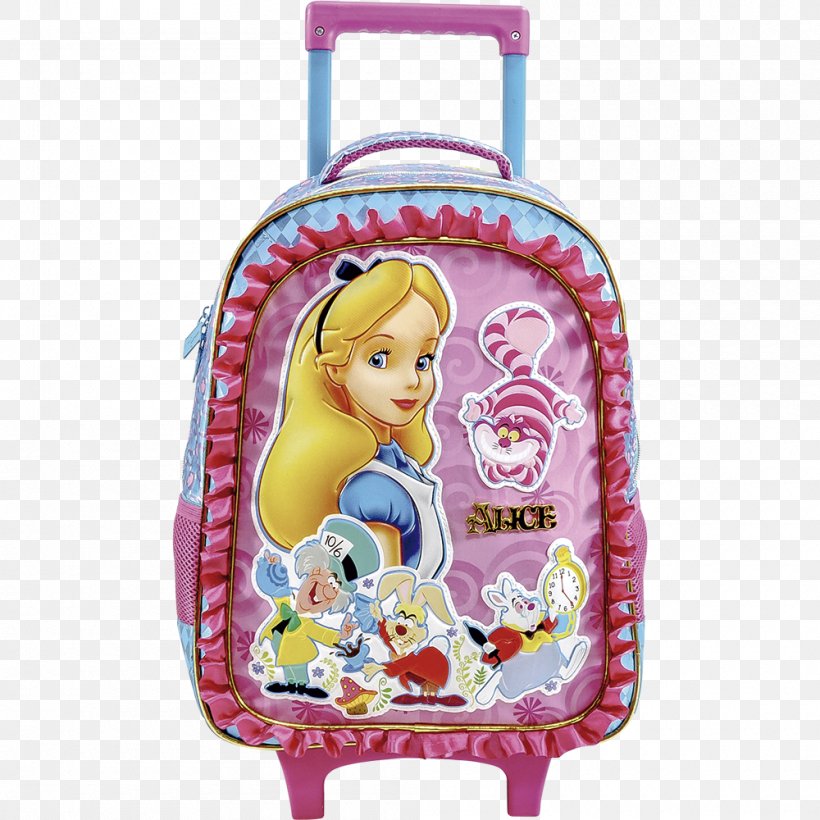 Backpack Suitcase J World Sundance Alice's Adventures In Wonderland Rodinha, PNG, 1000x1000px, Backpack, Bag, Doll, Friends, Human Back Download Free
