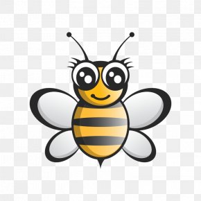 Bee,Cartoon - Bee Logo Cdr Clip Art PNG