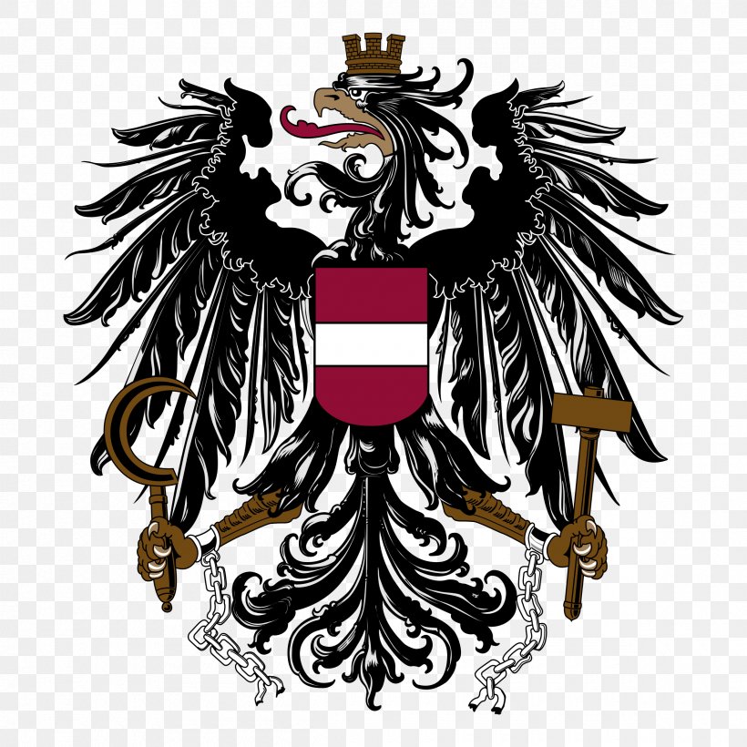 Coat Of Arms Of Austria Vector Graphics Logo, PNG, 2400x2400px, Austria, Bird, Bird Of Prey, Coat Of Arms, Coat Of Arms Of Austria Download Free