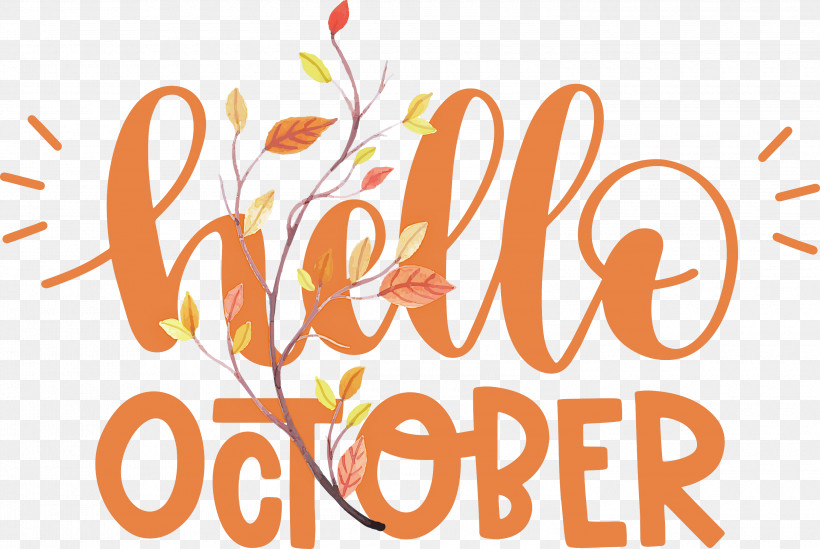 Hello October October, PNG, 3000x2010px, Hello October, Flower, Logo, October, Petal Download Free