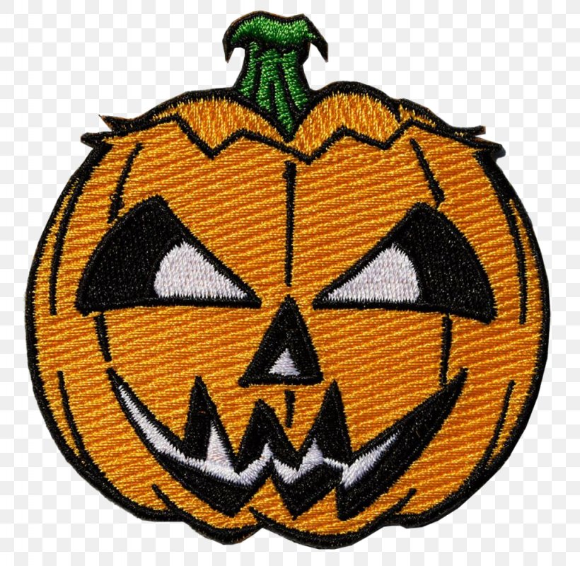Jack-o'-lantern Iron-on Embroidered Patch Halloween Pumpkin, PNG, 1024x1000px, Watercolor, Cartoon, Flower, Frame, Heart Download Free
