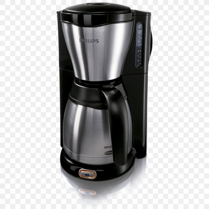 Coffeemaker Coffee Maker Philips Gaia Therm Stainless Steel Brewed Coffee PHILIPS HD7546/25 Viva Collection Kaffebryggare, PNG, 1200x1200px, Coffee, Brewed Coffee, Cafe, Coffeemaker, Drip Coffee Maker Download Free