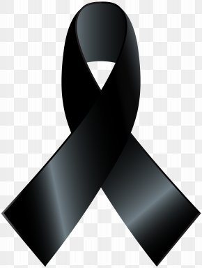 BLACK RIBBON - Awareness Ribbon Black Ribbon Clip Art PNG