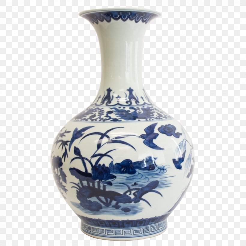 Blue And White Pottery Ceramic Vase Cobalt Blue, PNG, 1200x1200px, Blue And White Pottery, Artifact, Blue, Blue And White Porcelain, Ceramic Download Free