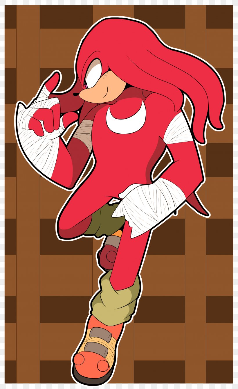 Knuckles The Echidna Clip Art, PNG, 2544x4152px, Watercolor, Cartoon, Flower, Frame, Heart Download Free
