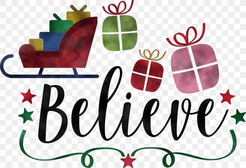 Believe Santa Christmas, PNG, 3000x2055px, Believe, Christmas, Fruit, Geometry, Line Download Free