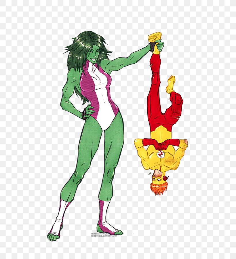 She-Hulk The Flash Wally West, PNG, 667x900px, Hulk, Art, Cartoon, Comic Book, Comics Download Free
