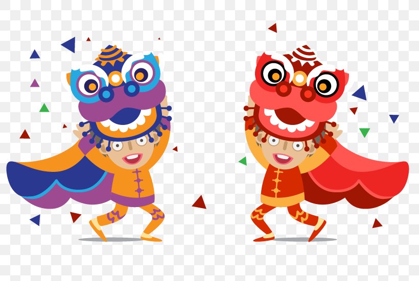 Lion Dance Dragon Dance Chinese New Year Clip Art, PNG, 811x551px, Lion, Art, Cartoon, Chinese Dragon, Chinese Guardian Lions Download Free