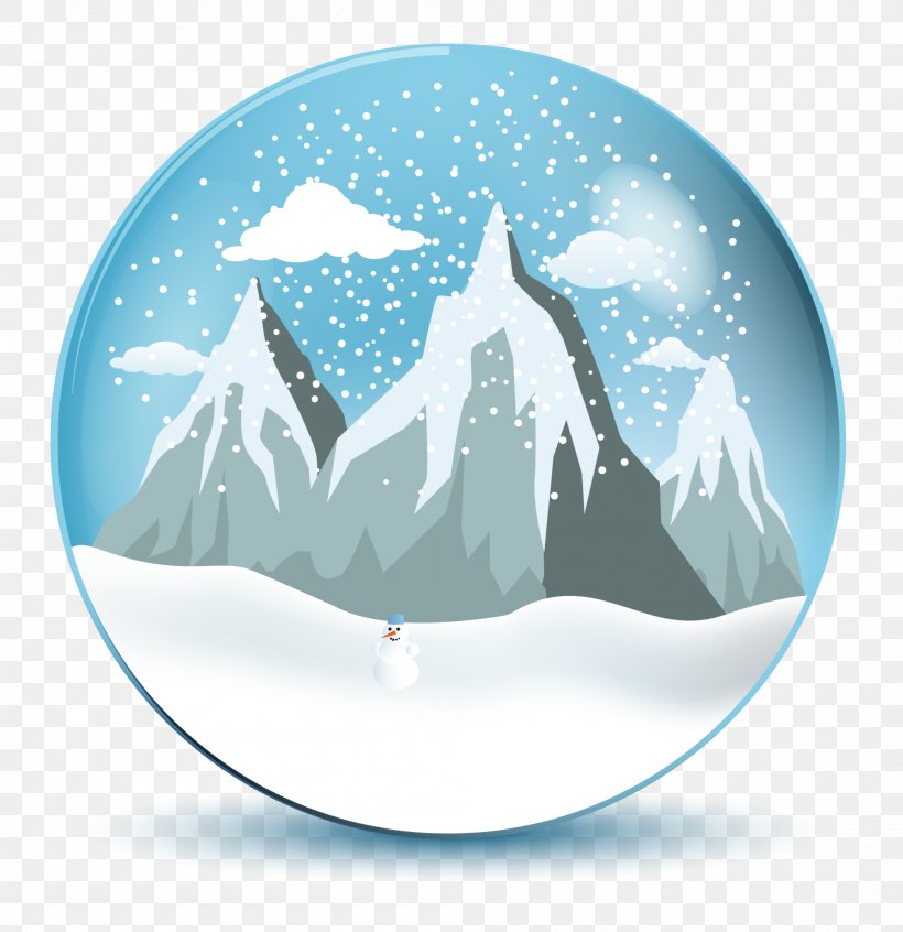 Snow Globe Ball Illustration, PNG, 2000x2064px, Snow Globe, Aqua, Ball, Blue, Crystal Download Free