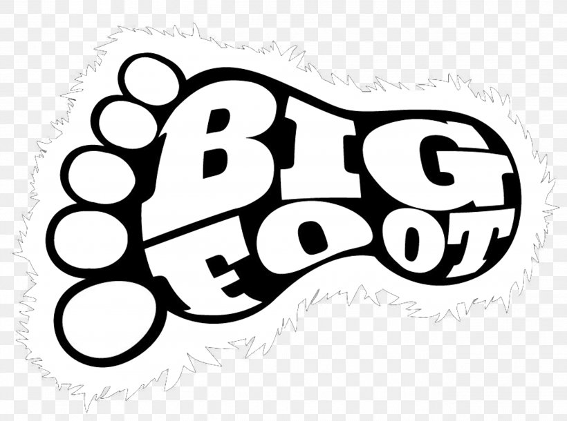Bigfoot T-shirt Footprint Clip Art, PNG, 2598x1933px, Bigfoot, Area, Bigfoot Foot Spa, Black And White, Brand Download Free