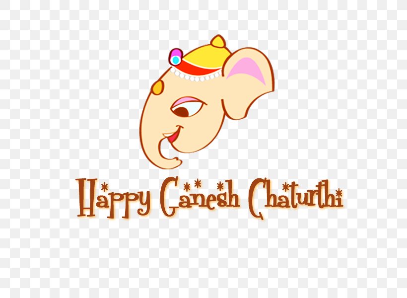 Happy Ganesh Chaturthi Image., PNG, 600x600px, Cartoon, Area, Artwork, Banner, Happiness Download Free