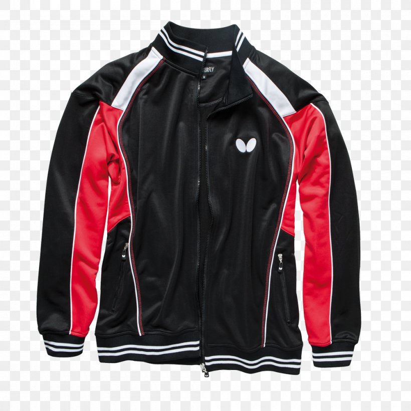 Leather Jacket Ping Pong Tracksuit Donic, PNG, 1000x1000px, Jacket, Black, Butterfly, Donic, Jersey Download Free