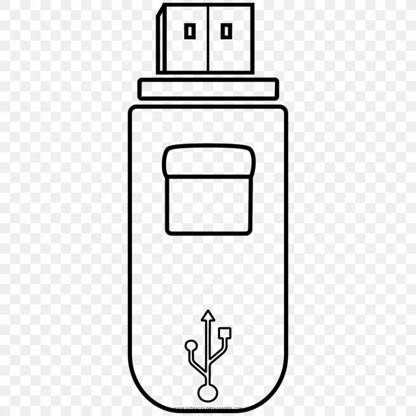 USB Flash Drives Drawing Computer Data Storage Coloring Book, PNG, 1000x1000px, Usb Flash Drives, Area, Black And White, Coloring Book, Computer Data Storage Download Free