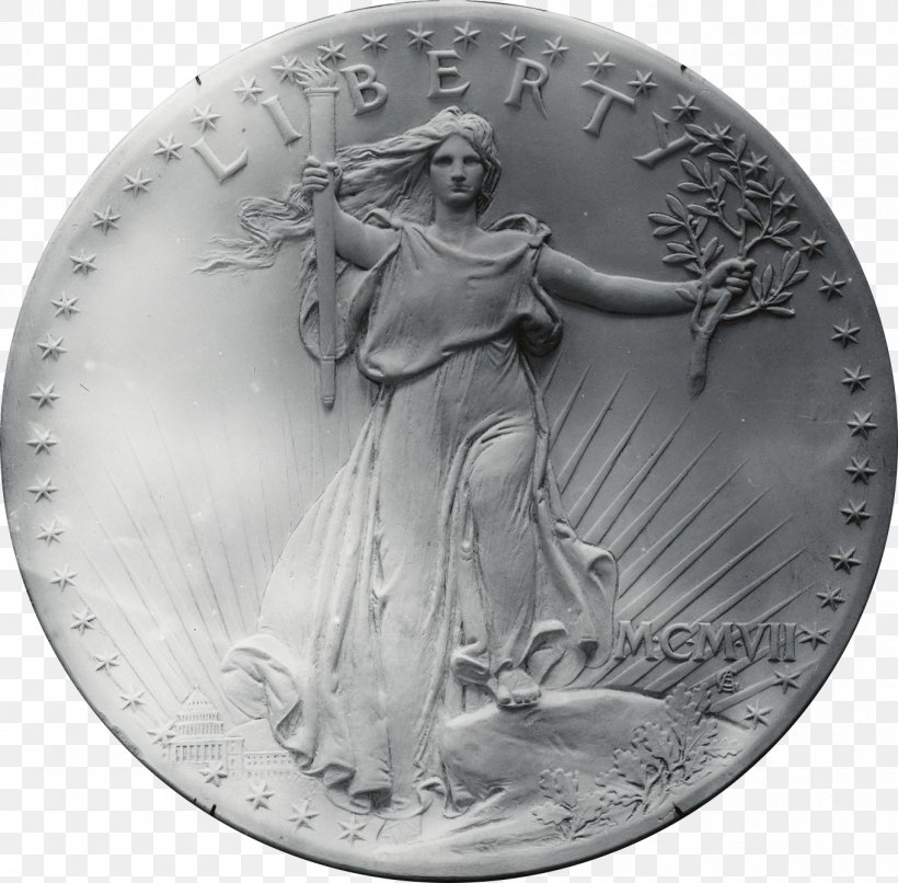 Coin Saint-Gaudens Double Eagle Gold, PNG, 1360x1338px, Coin, Augustus Saintgaudens, Black And White, Double Eagle, Eagle Download Free