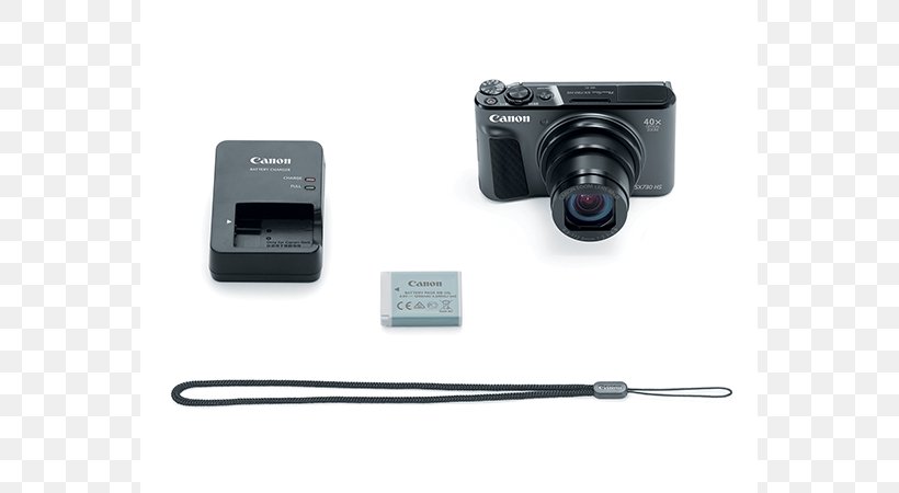 Canon EOS Point-and-shoot Camera Canon PowerShot SX720 HS, PNG, 675x450px, Canon Eos, Black, Camera, Camera Accessory, Camera Lens Download Free