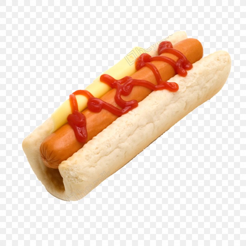 Hot Dog Breakfast Food Restaurant Sausage, PNG, 1024x1024px, Hot Dog, Baked Goods, Bockwurst, Bratwurst, Bread Download Free