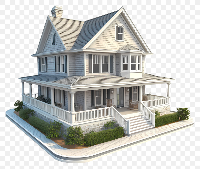 3d House - Charming Residential House Design PNG