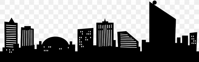 Atlantic City Jersey City Silhouette Skyline, PNG, 3000x950px, Atlantic City, Black And White, Brand, Building, Cartoon Download Free