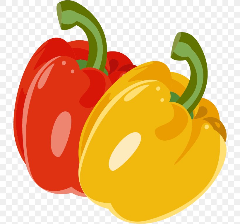 Bell Pepper Adobe Illustrator, PNG, 729x766px, Bell Pepper, Apple, Bell Peppers And Chili Peppers, Capsicum Annuum, Cartoon Download Free