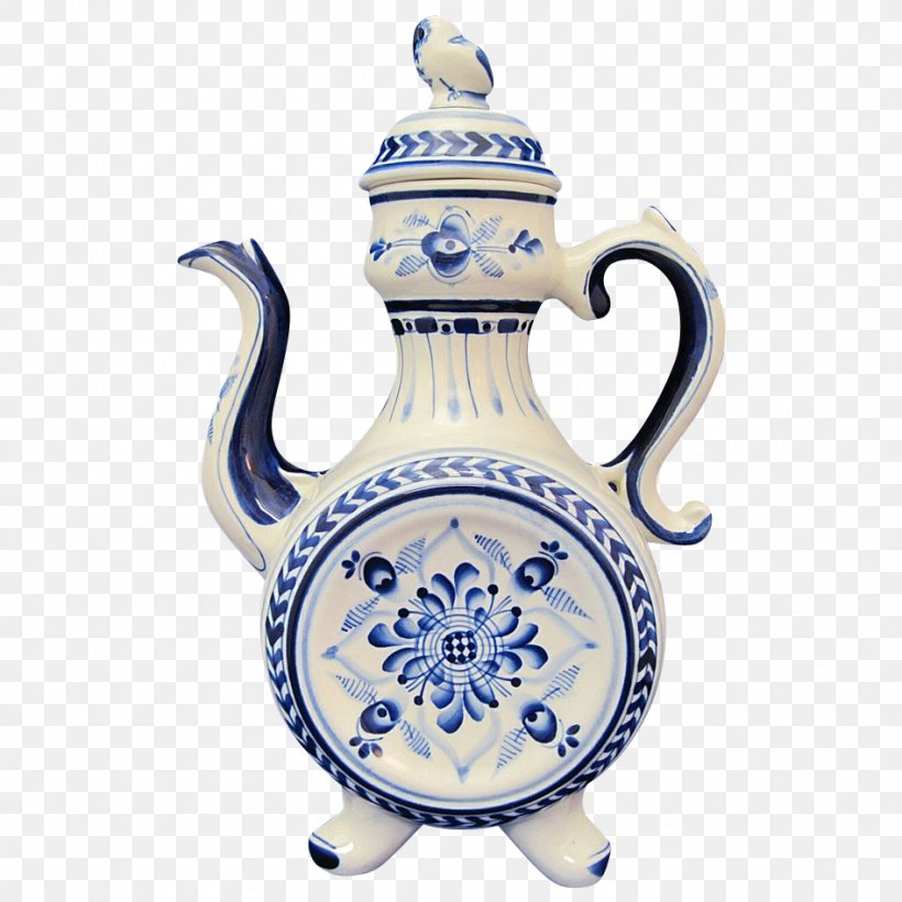 Blue And White Pottery Gzhel Ceramic Teapot Russia, PNG, 947x947px, Blue And White Pottery, Blue And White Porcelain, Ceramic, China Painting, Cobalt Blue Download Free