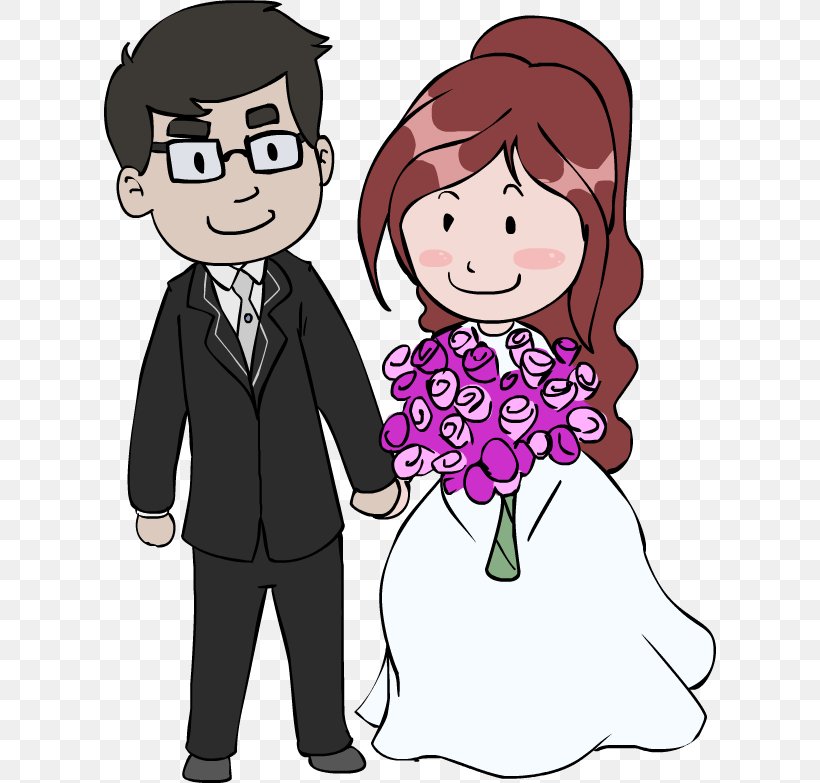 Cartoon Wedding Drawing Clip Art, PNG, 612x783px, Watercolor, Cartoon, Flower, Frame, Heart Download Free